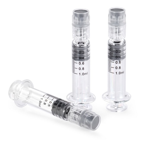 custom logo print 1ml luer lock glass syringe