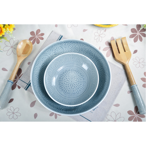 Set di ciotole in ceramica per uso alimentare in gres di design