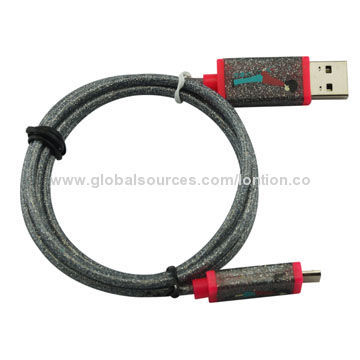 Multi-color USB Charging Cable, Supports Plug-and-play Function