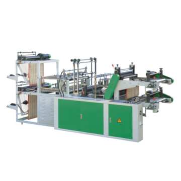 High Speed Double Layer Plastic T-shirt/Poly Trash Sack Bag Making Machine