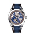 Men's Eye-catching Leather Skeleton Waterproof Watch