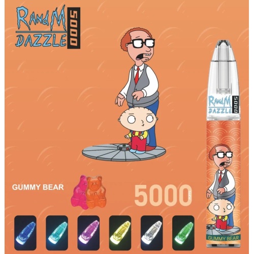 RandM Dazzle 5000 Puffs Rechargeable Light Glowing Disposable Vape