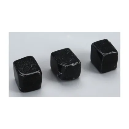 Engraved Snowflake Obsidian D&D Dice Set: Premium Black Gemstone Game Accessories