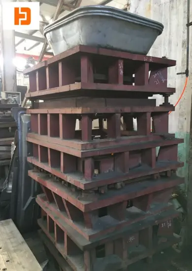 Mould for wheelbarrow hardware