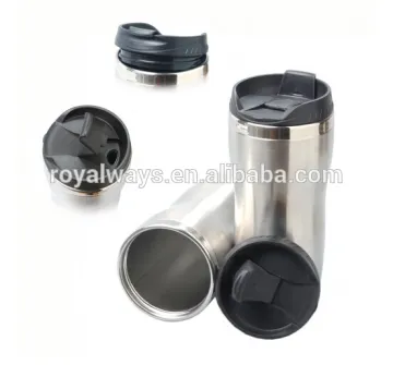 Custom non-spill coffee thermos stainless steel travel mug, Travel plastic mug, Tumbler mug