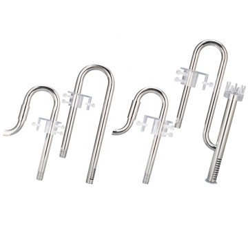 ZRDR Stainless Steel Aquarium Lily Pipe Set for Fish Tank Water Inlet and Outlet with Filter Cartridge