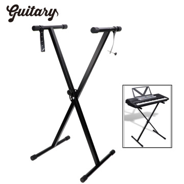 Adjustable Black Single X Style Piano Keyboard Stand for 54-61 Keys