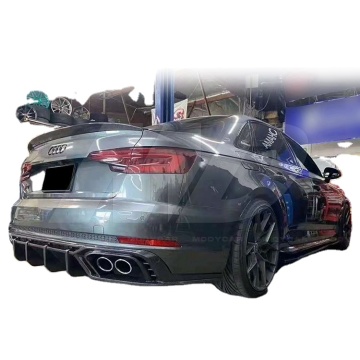 Bộ khuếch tán phía sau bằng sợi carbon khô kiểu Modycar cho 2019-2020 Audi A4/S4 B10