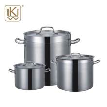 SS -Kocher flacher Stock Pot Set mit Dampfer