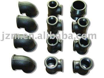 Black Malleable Iron Pipe Fitting Beaded British standard