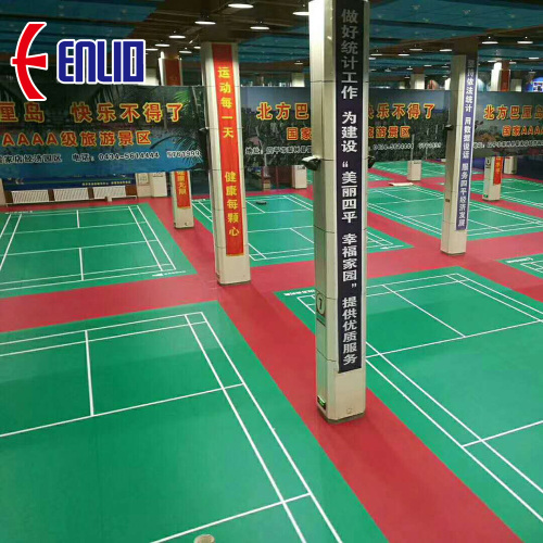 Badminton court mat for training with court lines