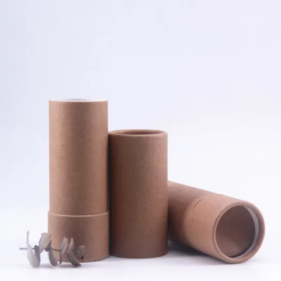 Empty paper cardboard push tube for deodorant stick