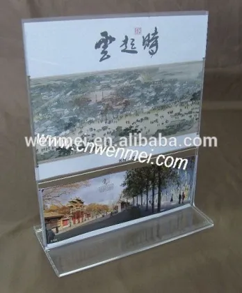 Acrylic table menu holder