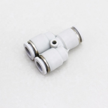 3 Way Pneumatic Fitting 8mm Tube Y Type Plastic Connector