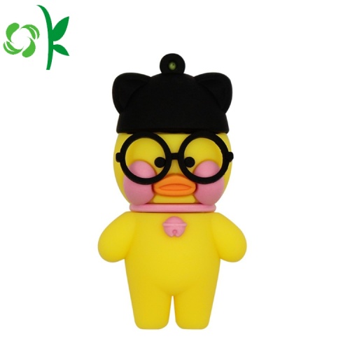 Cartoon Silicone U schijfbehuizing Micro USB Cover