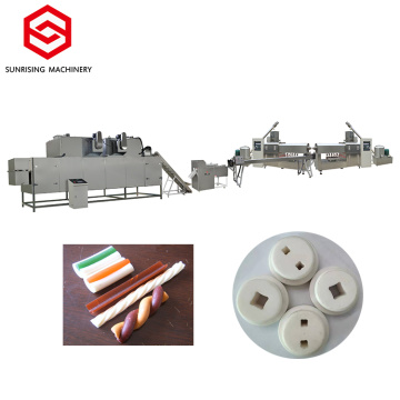 Small chewing pet dog treat processing line