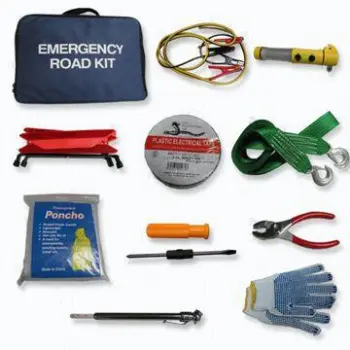 Car Organizer, Includes Auto Bag, Tow Strap, Rainwear, Tire Gauge and Barometer