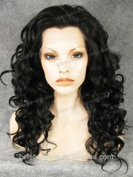 natural black chic style for african silk top lace front wig