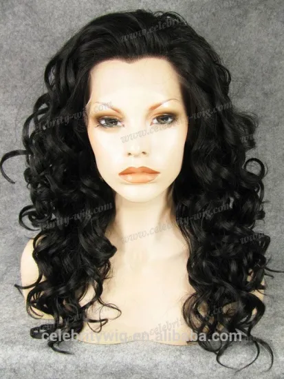 natural black chic style for african silk top lace front wig