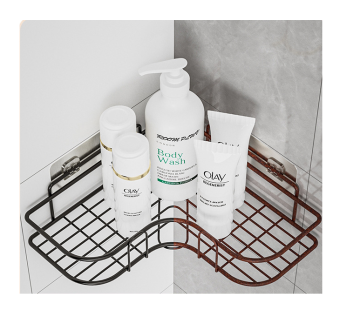 Triangle Wall-Mounted Storage Solution: Maximizing Bathroom Space with Toilet-Free Design