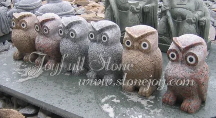Stone Material Owl Sculpture, Garden owl