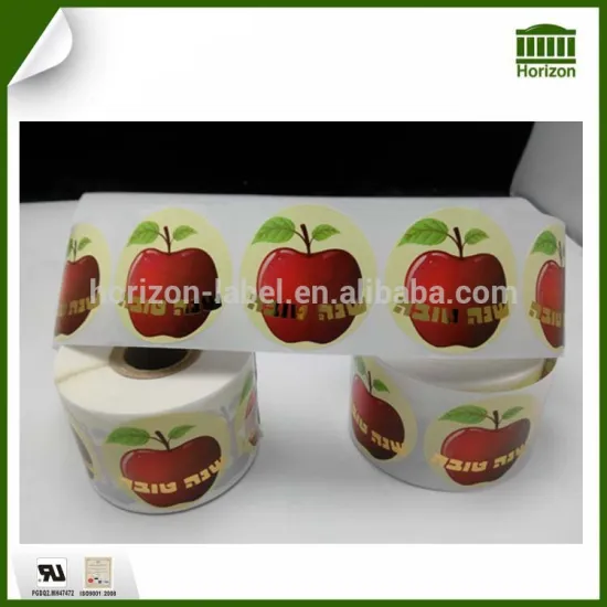 Custom Small Self-adhesive Printing Fruit Label Stickers