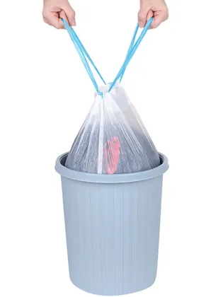 Biodegradable Drawstring Tall Kitchen Trash Bag Rolls