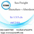 Shenzhen Port LCL Consolidation naar Aberdeen