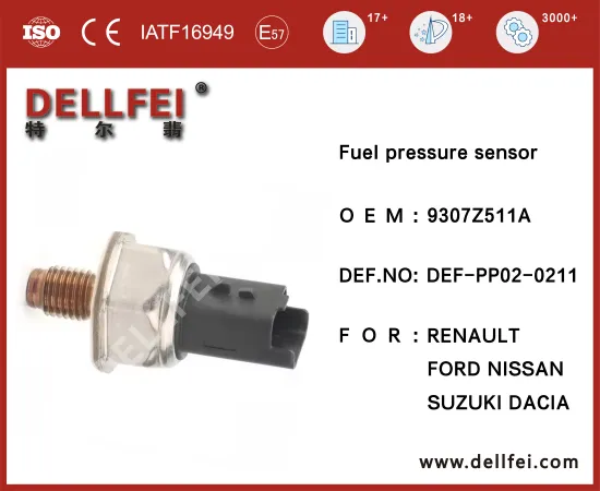 High Performance Fuel Rail Pressure Sensor Auto Part 9307Z511A for FORD,NISSAN,RENAULT,SUZUKI,DACIA