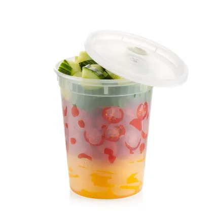 Eco-Friendly Custom Printed Disposable Round Soup Containers - 32 oz & 16 oz