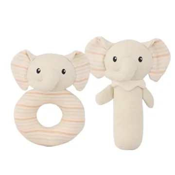 Soft Plush Rattles for Newborn Babies - Hand Grip Toys & Stuffed Animal Figurines