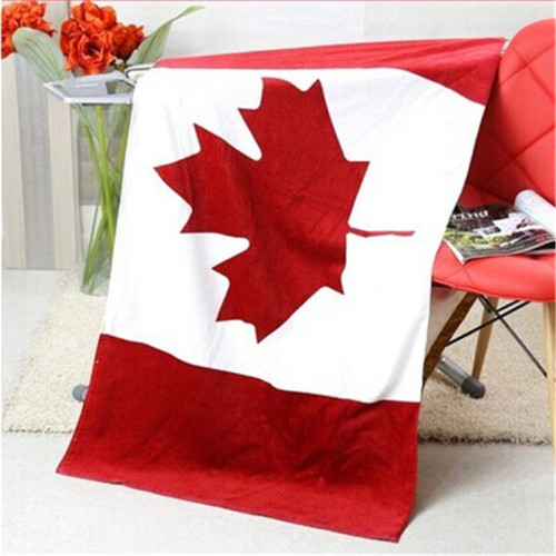 canadian nation flag beach towel