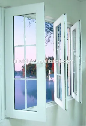 Soundproof window grill design upvc tilt and turn window