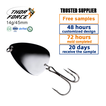 THORFORCE 14g 45mm Triple Hook Metal Sinking Spinner Lures