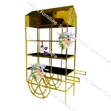 Customizable Hotel Event Party Flower Carts, Dessert, Champagne & Candy Bar Carts with Wheels