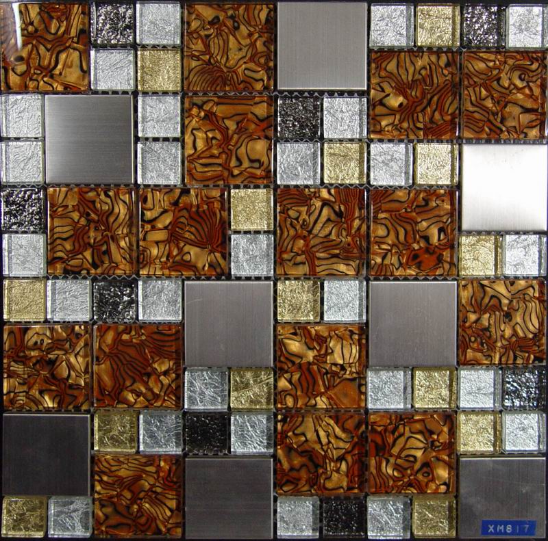 Golden Foil Glass Mosaic