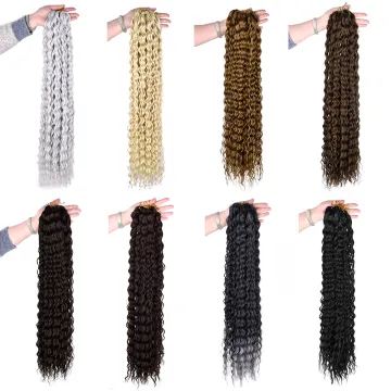 Water Wave Hair Kinky Curly Hair 32 inches Soft Long Ombre Braids Deep Wavy Bulk Crochet Braiding Synthetic Hair Extensions