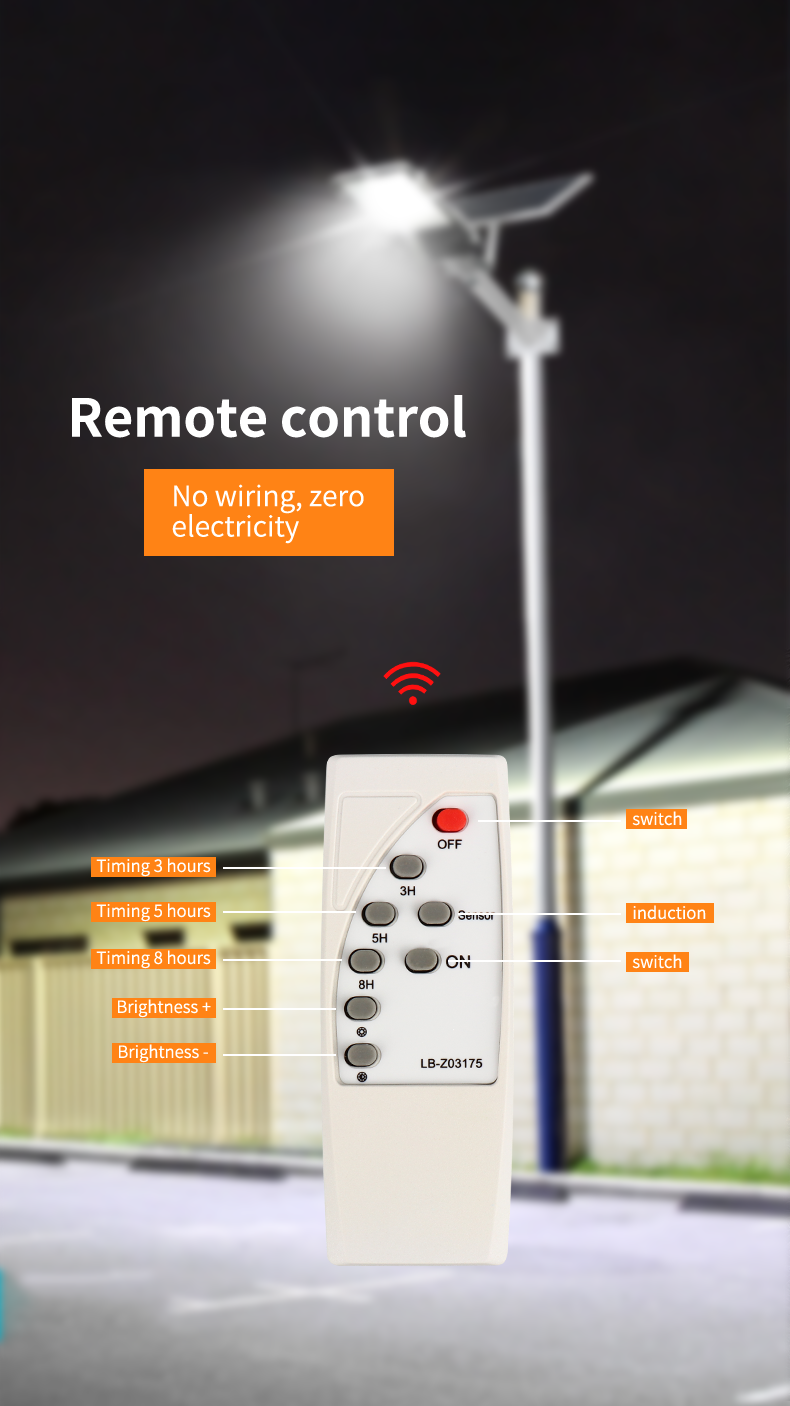 Remote Control Solar Street Lamp