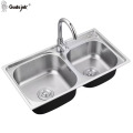 Stainless Steel Handmade Double Basins Kitchen Sink