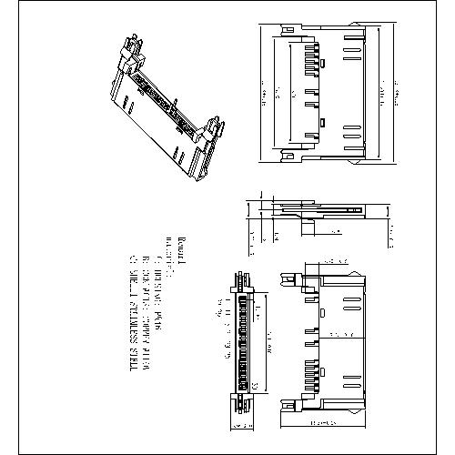 UAMM04 4 USB A Type apple slim plug connector,30p -1