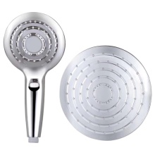 Cabezal de ducha de techo de lluvia fija de baño superior de plástico blanco ABS de 9 pulgadas con bola giratoria