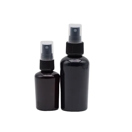 Black Cosmetic Fine Mist Spray Plastic Bottle 50ml