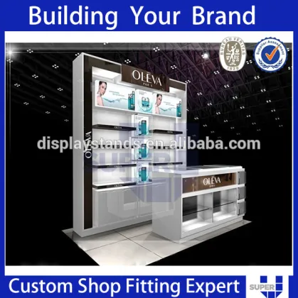 cosmetic shop counter design for perfume shop makeup display counter