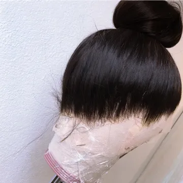 Raw Peruvian Straight Human Hair Hd Full Transparent 360 Lace Front Wig Cheap Natural Virgin Human Hair Lace Frontal Wig Vendor