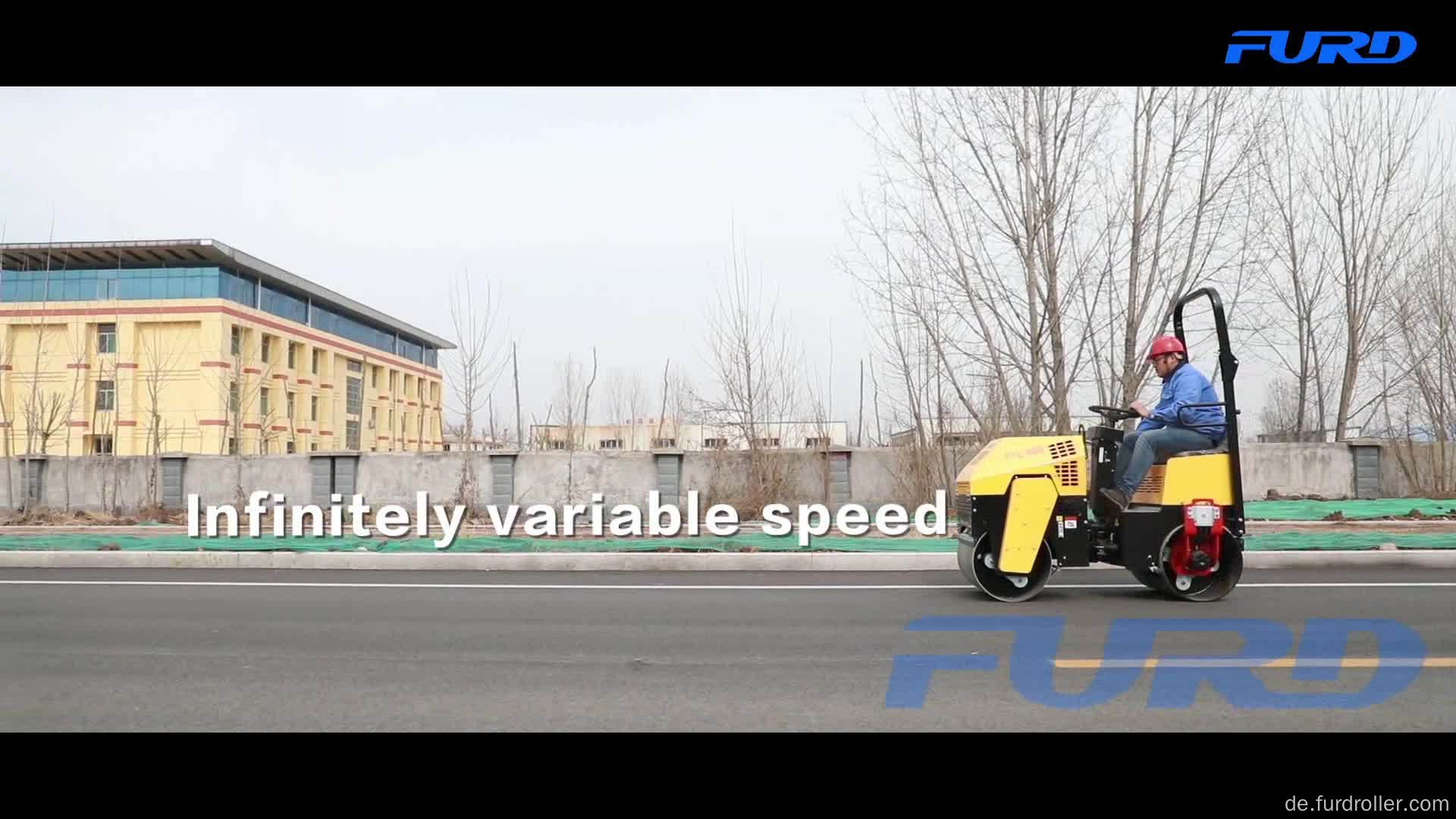1 Tonne selbstfahrende Vibrations-Straßenwalze mit glattem Rad (FYL-880)