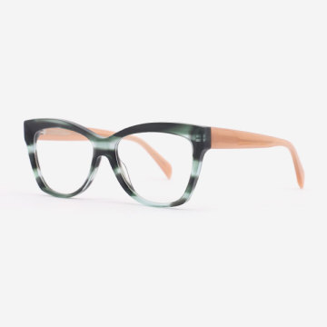 Bevelling Cat-eye Acetate Female Optical Frames