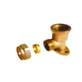 Brass compression 90 degree Wall plate elbow