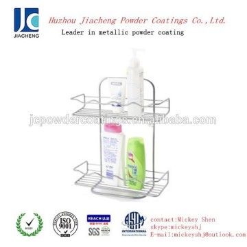 Bathroom Shelves White Chrome Effect Epoxy Polyester Powder Paint
