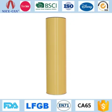 Long Tall Thin Cylinder Snack Tin Cans for Food Canning