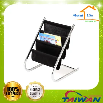 Free standing Metal 3 tier magazine rack /stand / shelf